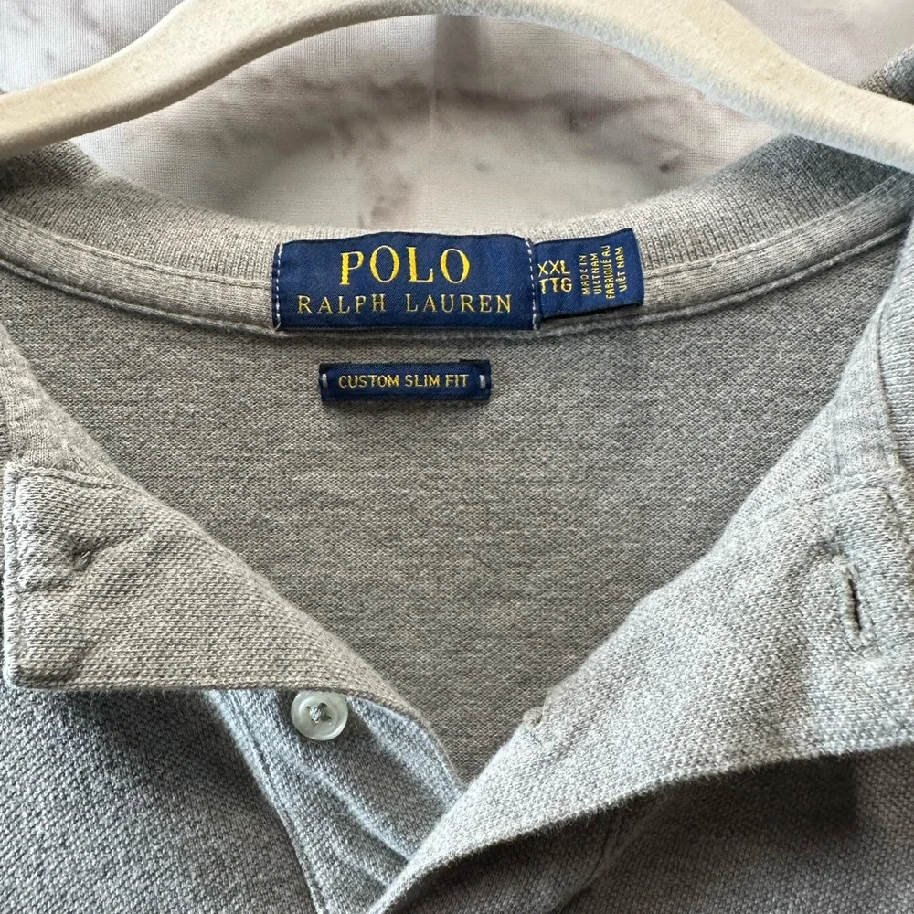 Polo Ralph Lauren‎ long sleeve gray polo shirt XXL